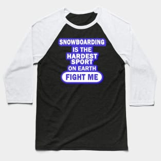 Men's Boys Snowboard Kite Snow Piste Powder Baseball T-Shirt